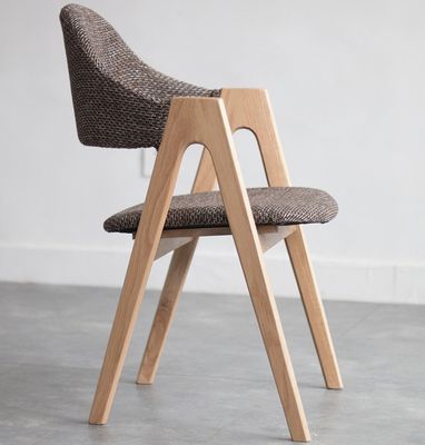 Postverpackung Nordischer Stil Stoffkünstler Zuhause Freizeit Massivholz Esszessel mit Gummiholzrahmen