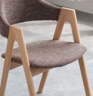 Postverpackung Nordischer Stil Stoffkünstler Zuhause Freizeit Massivholz Esszessel mit Gummiholzrahmen