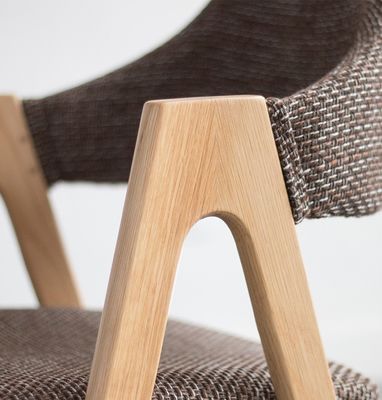 Postverpackung Nordischer Stil Stoffkünstler Zuhause Freizeit Massivholz Esszessel mit Gummiholzrahmen