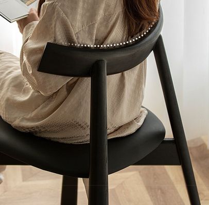 Gewebe/Schaumsponge-Bedeckungsmaterial Nordischer Stil Paddel Freizeit Café Esszessel Zuhause Polsterstuhl Massivholzstuhl