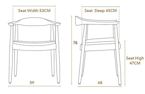 Solid Ash Holz Nordic Design Präsidentenstuhl für Restaurants Esszimmermöbel