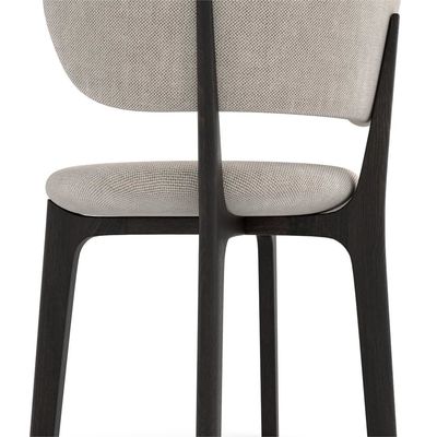 Moderner Stuhl in Massivholz-Cremestil für minimalistische Esszimmermöbel