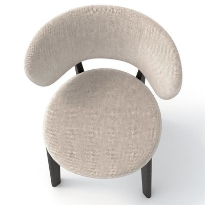 Moderner Stuhl in Massivholz-Cremestil für minimalistische Esszimmermöbel