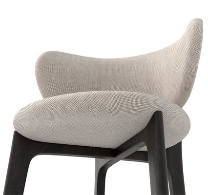 Moderner Stuhl in Massivholz-Cremestil für minimalistische Esszimmermöbel