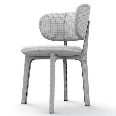 Moderner Stuhl in Massivholz-Cremestil für minimalistische Esszimmermöbel