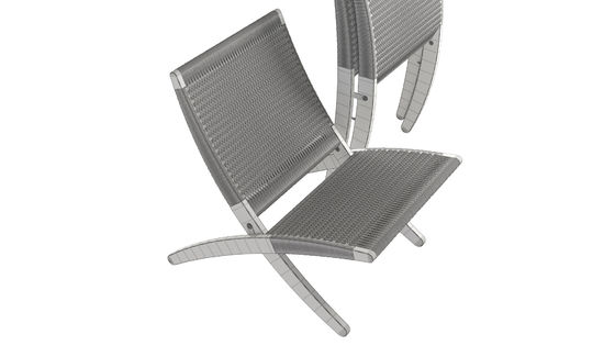 Esstischstuhl Nordische Lounge Massivholzstuhl Design Klassisches Gewebtes Seil Nicht faltbar