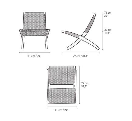 Esstischstuhl Nordische Lounge Massivholzstuhl Design Klassisches Gewebtes Seil Nicht faltbar