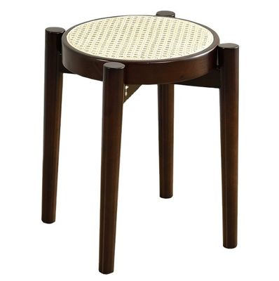 Kautschukholzrahmen Holz beliebter Rattan Esszessel für Massivholzrestaurant