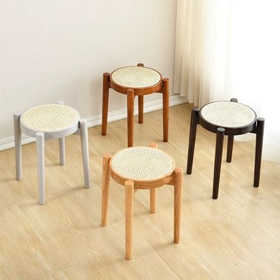 Kautschukholzrahmen Holz beliebter Rattan Esszessel für Massivholzrestaurant