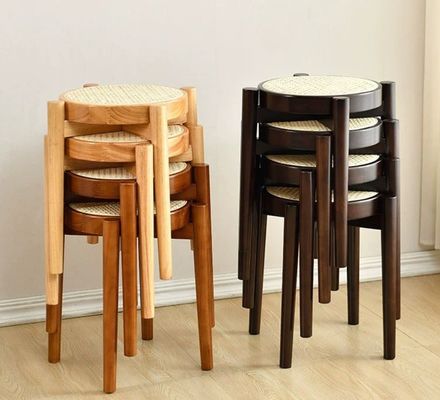 Kautschukholzrahmen Holz beliebter Rattan Esszessel für Massivholzrestaurant