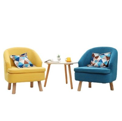 Moderne Design Stoff Abdeckung Massivholz Sessel für Wohnzimmer Sofa Stuhl