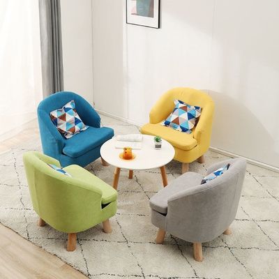 Moderne Design Stoff Abdeckung Massivholz Sessel für Wohnzimmer Sofa Stuhl