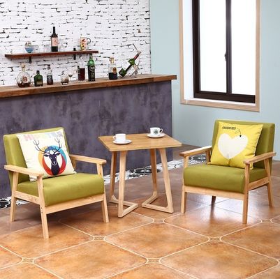 Individuelle Farben Massivholzrahmen Stoffstuhl W64*D59*H71CM für modernes und anspruchsvolles Wohnzimmer
