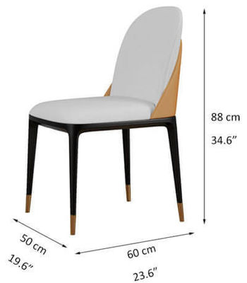 Moderner Holzessensessel mit nordischem Design und Polstersitz