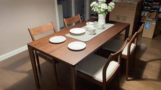 Komfortable Kissen Massivholz Esszessel in der Natur beliebte Farben für zeitgenössisches Restaurant