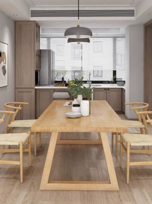 Moderne Massivholz Esstischmöbel für Esszimmer und Küche L120*W70*H75CM