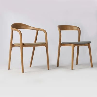 Wohnzimmer Möbel Esszessel Eichenholz Design Moderne nordische Stil Schlafzimmer Weiße Stühle für die Küche Pu Leder Holz