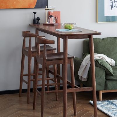 Beliebter Walnussfarben Holz Barhocker für Massivholz Esszimmer Stuhl im Restaurant