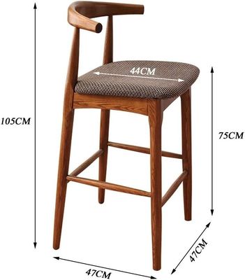 Beliebter Walnussfarben Holz Barhocker für Massivholz Esszimmer Stuhl im Restaurant