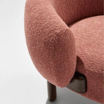 NO Falten Nordic Lounge Freizeitholzsofa Stuhl in natürlicher/Walnussfarbe mit Kissen