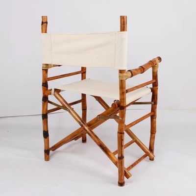 Outdoor Bambus Holz Direktor Stuhl Klappfunktion für Strand Camping Bambus Material Gewerbemöbel
