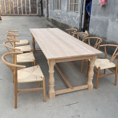 Nitrolacquer Finish Amerikanische Farbtische Rectamgle Massivholz Esstisch Klapptisch für modernes einfaches Design