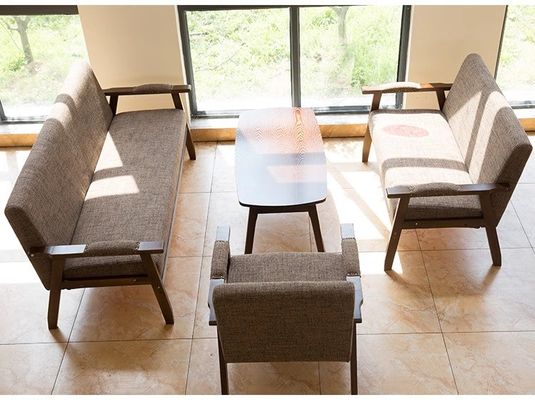 Modernes Design Weichsitzstuhl für Wohnzimmer und Hotel W65*D59*H75CM Holzsofa aus Massivholz