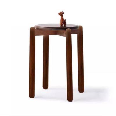 Stackbare Holzhocker Massivholz Esszessel Einfach mit Eichenholz-Abdeckungsmaterial entworfen