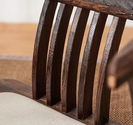 Massivholz Fußboden Stuhl Nitrolacquer Oberfläche und Rückenunterstützung für japanische Tatami Holz Fußlose Fußboden Tee Stuhl