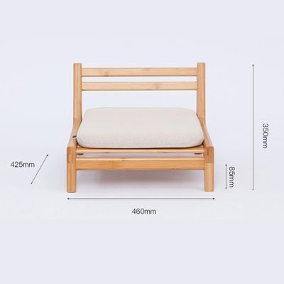 Japanische Tatami Holz Fußlose Boden Tee-Stuhl mit Rückenunterstützung OEM/ODM JA