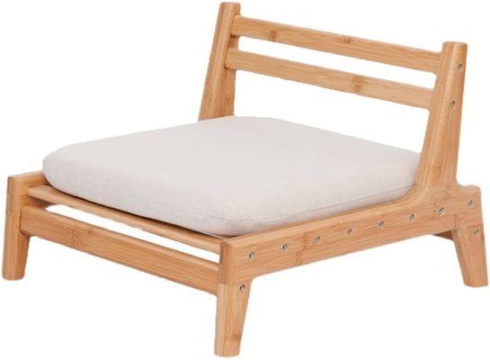 Japanische Tatami Holz Fußlose Boden Tee-Stuhl mit Rückenunterstützung OEM/ODM JA