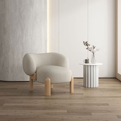 Wohnzimmer Sofa Holzstühle kundenspezifische Farbe Nordisch Design Moderne Massivholzstuhl mit Lammwolle