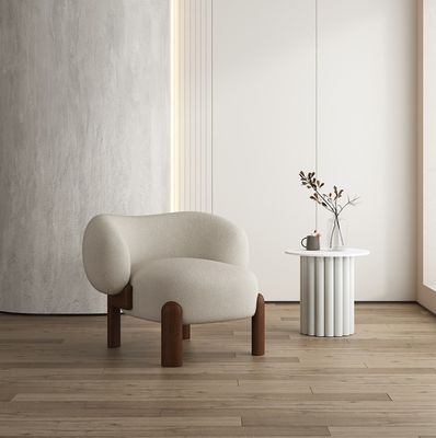 Wohnzimmer Sofa Holzstühle kundenspezifische Farbe Nordisch Design Moderne Massivholzstuhl mit Lammwolle