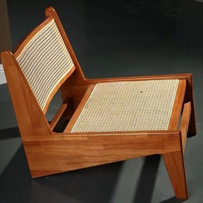Wohnzimmerstuhl Design Klassischer Rattanstuhl aus massivem Holz für Nordische Lounge und zeitgenössische Möbel