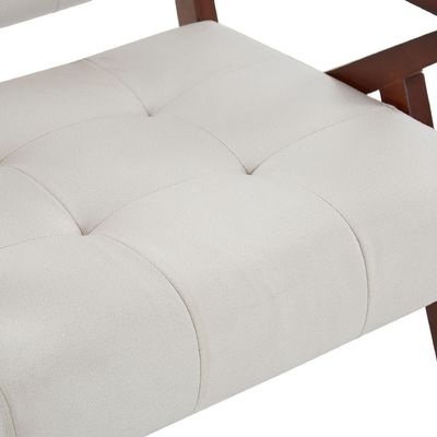 Wohnzimmerstuhl mit Stoff-Bedeckungsmaterial Modernes Massivholz-Einfachsofa