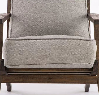 Stoffpolsterter Massivholzstuhl Nitrolacquer Finish Freizeitstuhl für das Wohnzimmer
