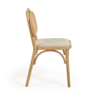 Moderne Massivholz-Esstuhl in natürlicher Farbe für Restaurantmöbel