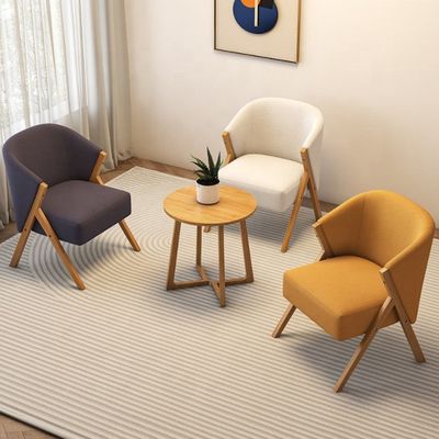 Komfortable moderne Luxus Samt Weiches Sofa Wohnzimmer Wohnzimmer Massivholz Faul Polster weißer Stuhl zum Essen Stuhl
