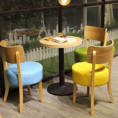 Massivholzstuhl für Nordischen Stil Paddel Freizeit Café Esszimmerstuhl Home Polsterstuhl