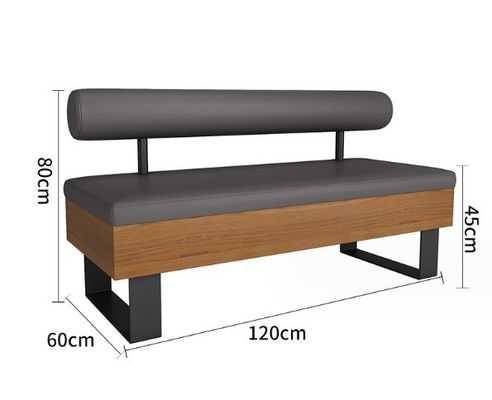 Modernes nordisches Design Massivholzstuhl PU Leder Wohnzimmer Sofa Holzstühle Stand für komfortables Sitzen