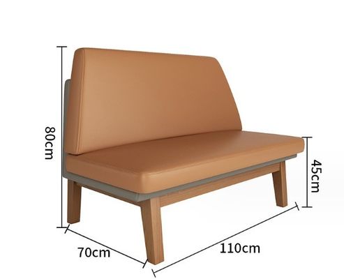 Modernes nordisches Design Massivholzstuhl PU Leder Wohnzimmer Sofa Holzstühle Stand für komfortables Sitzen