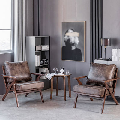 Wohnzimmer Akzent Armstuhl Moderne nordische Holzstuhl mit Samtlammwolle Hotel Design Möbel in Weiß/Schwarz/Gelb