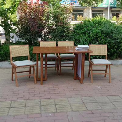 Esstuhl für Cafés und Restaurants 2023 Massivholz PU Leder Nordischer Stil Modernes Design