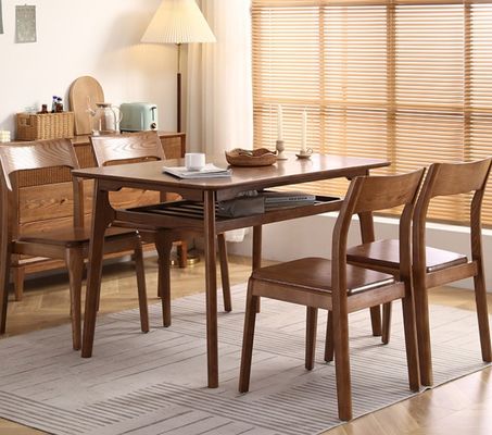 Klassischer, moderner Stil Braun Massivholz Esszessel für Restaurantsitze in Braun