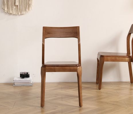 Klassischer, moderner Stil Braun Massivholz Esszessel für Restaurantsitze in Braun