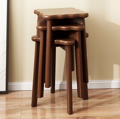 Holzstuhl mit Rattan-Abdeckung Raum sparendes Design Massivholzrahmen 33*33*45cm Esszessel