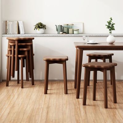 Holzstuhl mit Rattan-Abdeckung Raum sparendes Design Massivholzrahmen 33*33*45cm Esszessel