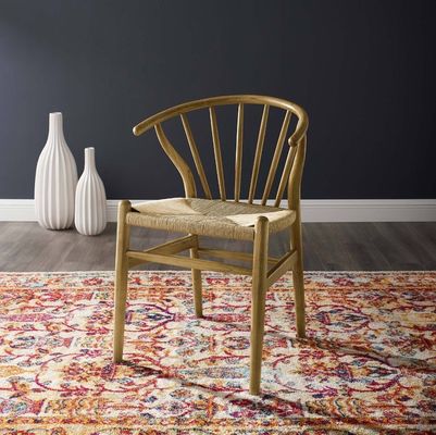 Massivholz gewebter Schnur Restaurantstuhl Nordic Design Europäisches modernes Esszimmermöbel für Restaurantsitzplätze