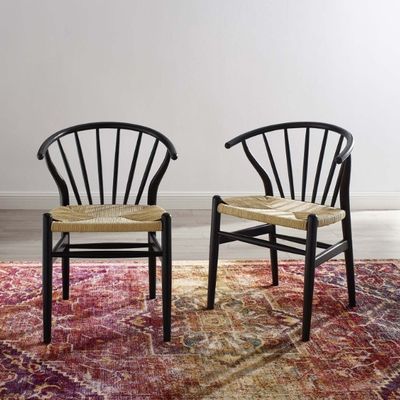 Massivholz gewebter Schnur Restaurantstuhl Nordic Design Europäisches modernes Esszimmermöbel für Restaurantsitzplätze