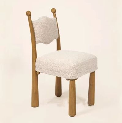 Home Möbel Modernes Design Weiches Sitz Holz Lammwolle Esszimmer Stuhl Für Wohnzimmer und Hotel
